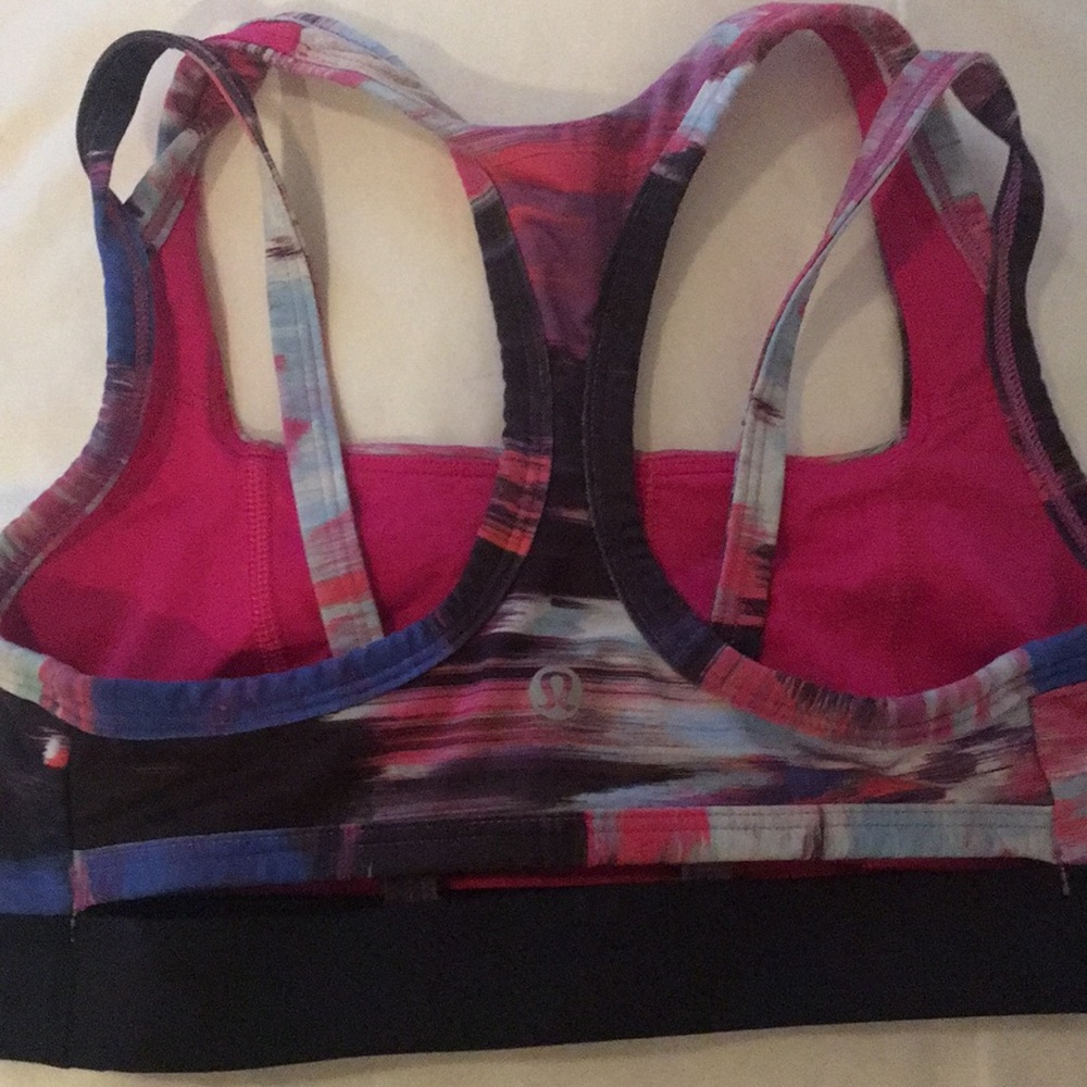 Lululemon multicolored sports bra size 4